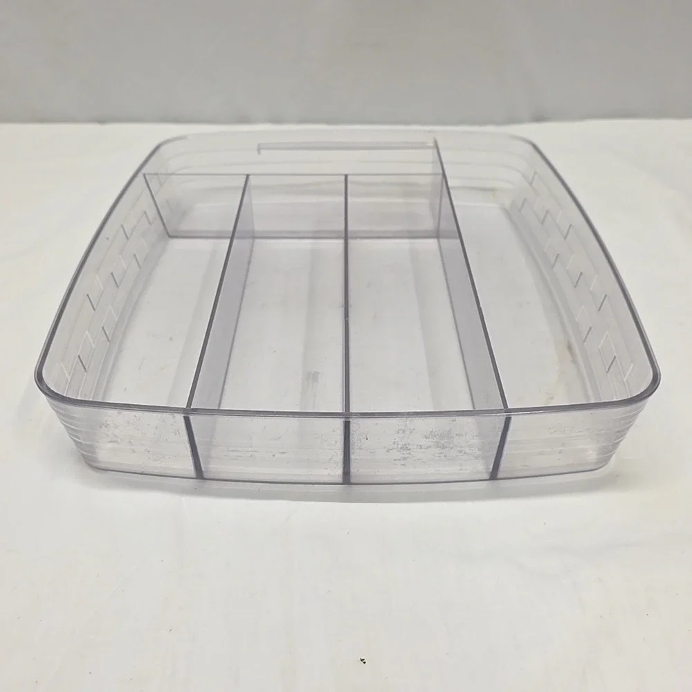 Longaberger Basket Protector 45438 Spoon Drawer Clear Plastic 5 Compartment